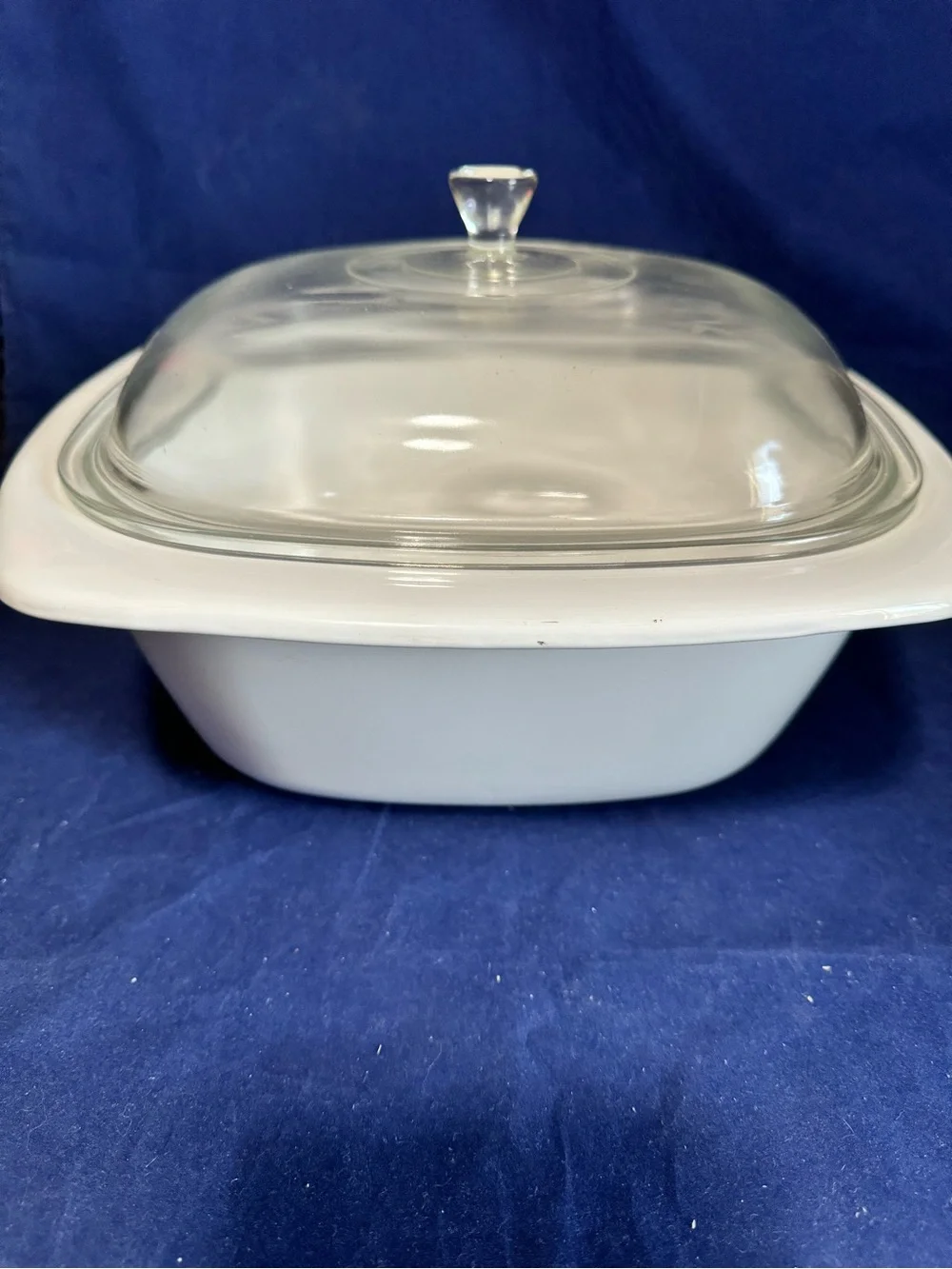 CorningWare Blue Cornflower 4QT Dutch Oven P-34-B Pyrex Lid Rack Great Condition